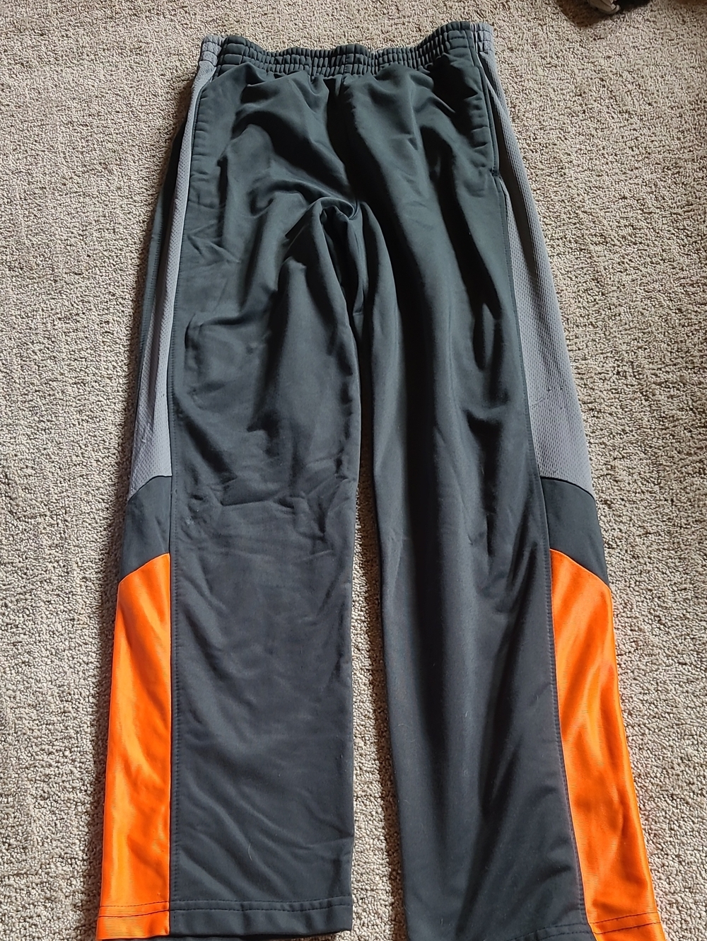 Athletic Works Black and Orange Boys' Performance Joggers